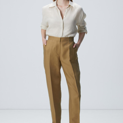 Network Kadın Yağ Yeşili Limited Keten Karışımlı Pantolon Network Kadın Yağ Yeşili Limited Keten Karışımlı Pantolon