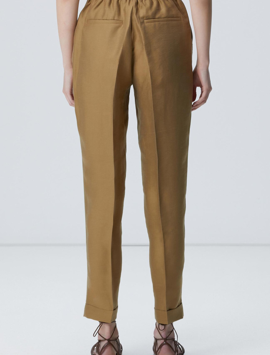 Network Kadın Yağ Yeşili Limited Keten Karışımlı Pantolon Network Kadın Yağ Yeşili Limited Keten Karışımlı Pantolon