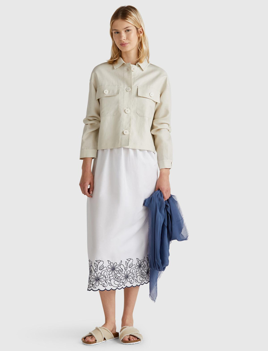 Kadın Beyaz %100 Koton Askılı Etek Ucu İşlemeli Midi Boy Elbise Kadın Beyaz %100 Koton Askılı Etek Ucu İşlemeli Midi Boy Elbise