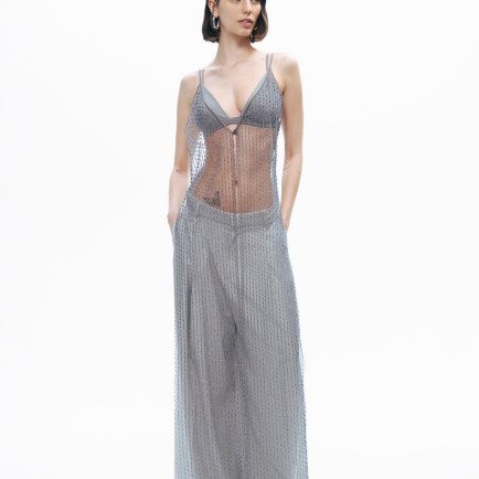 Boncuk İşlemeli Maxi Yelek Boncuk İşlemeli Maxi Yelek