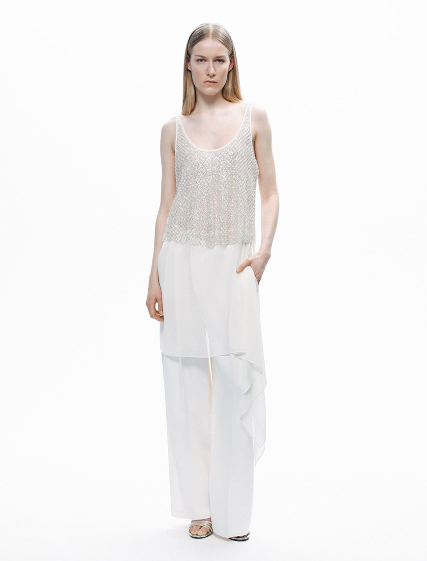 Kristal Taş Detaylı Bluz Kristal Taş Detaylı Bluz