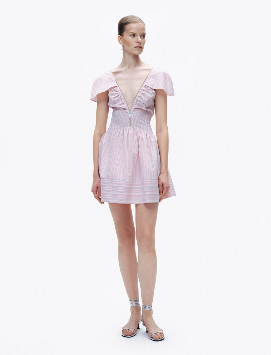 Fermuar Detaylı Mini Elbise Fermuar Detaylı Mini Elbise