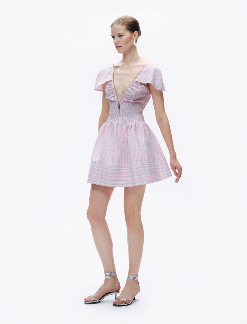 Fermuar Detaylı Mini Elbise Fermuar Detaylı Mini Elbise