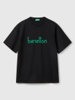 Erkek Siyah %100 Pamuk Önü Logo İşlemeli Oversize T-Shirt Erkek Siyah %100 Pamuk Önü Logo İşlemeli Oversize T-Shirt