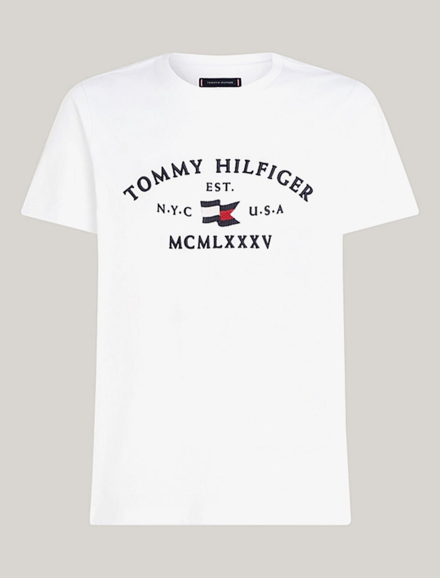 Tommy Hilfiger Nautical Arch Erkek Beyaz T-Shirt Tommy Hilfiger Nautical Arch Erkek Beyaz T-Shirt