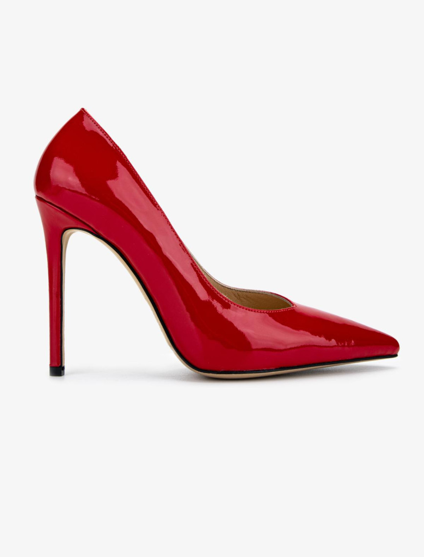 Valmenti Kadın Hakiki Deri Kırmızı Rugan Topuklu Ayakkabı Valmenti Kadın Hakiki Deri Kırmızı Rugan Topuklu Ayakkabı
