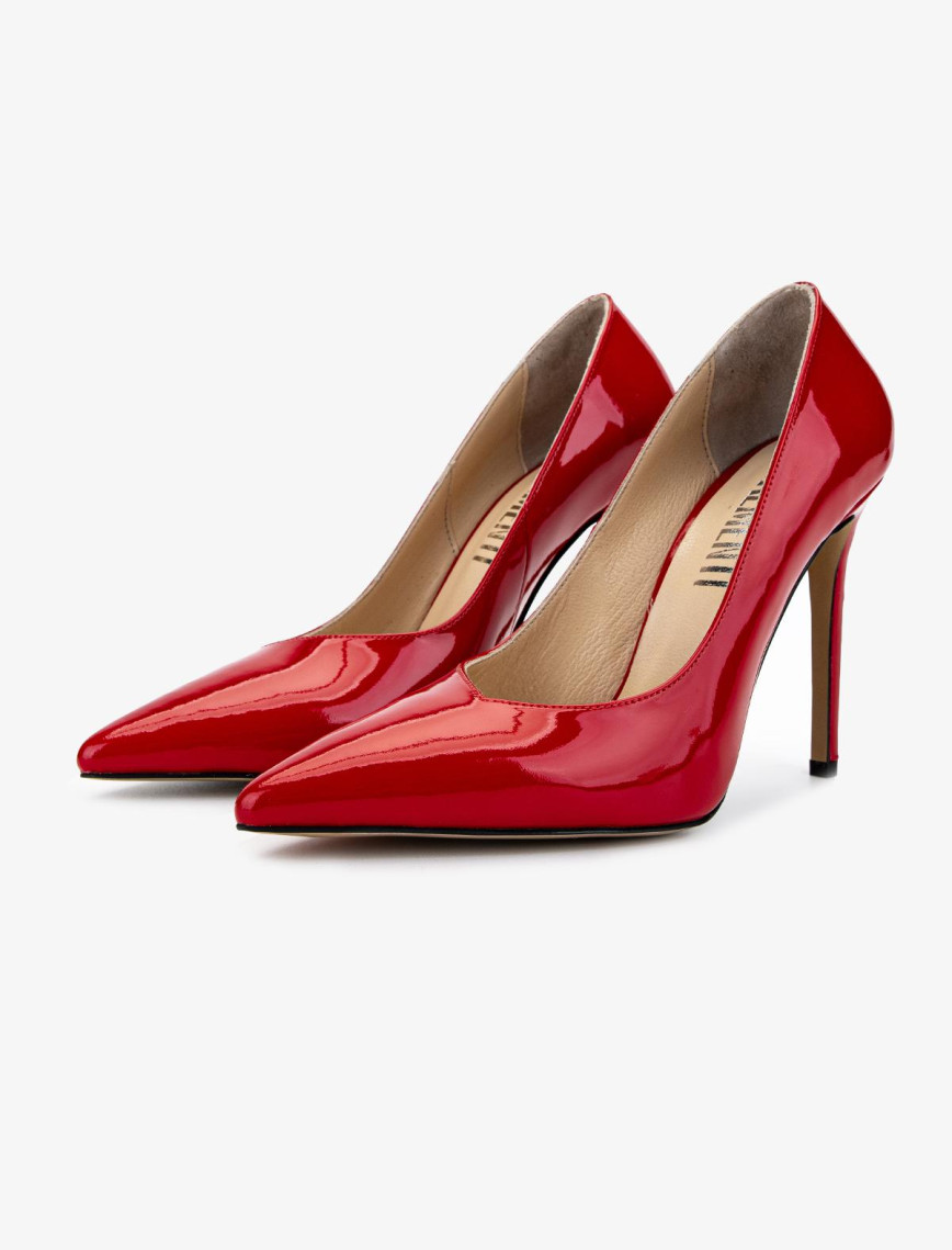 Valmenti Kadın Hakiki Deri Kırmızı Rugan Topuklu Ayakkabı Valmenti Kadın Hakiki Deri Kırmızı Rugan Topuklu Ayakkabı