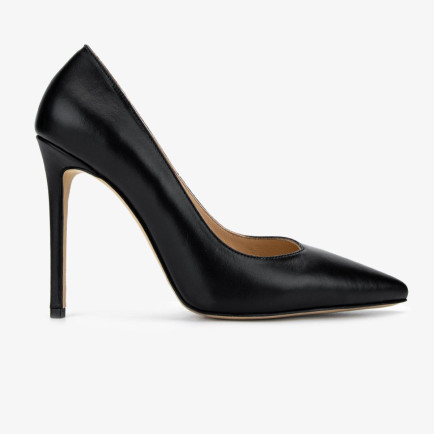 Valmenti Kadın Hakiki Deri Siyah Deri Topuklu Ayakkabı