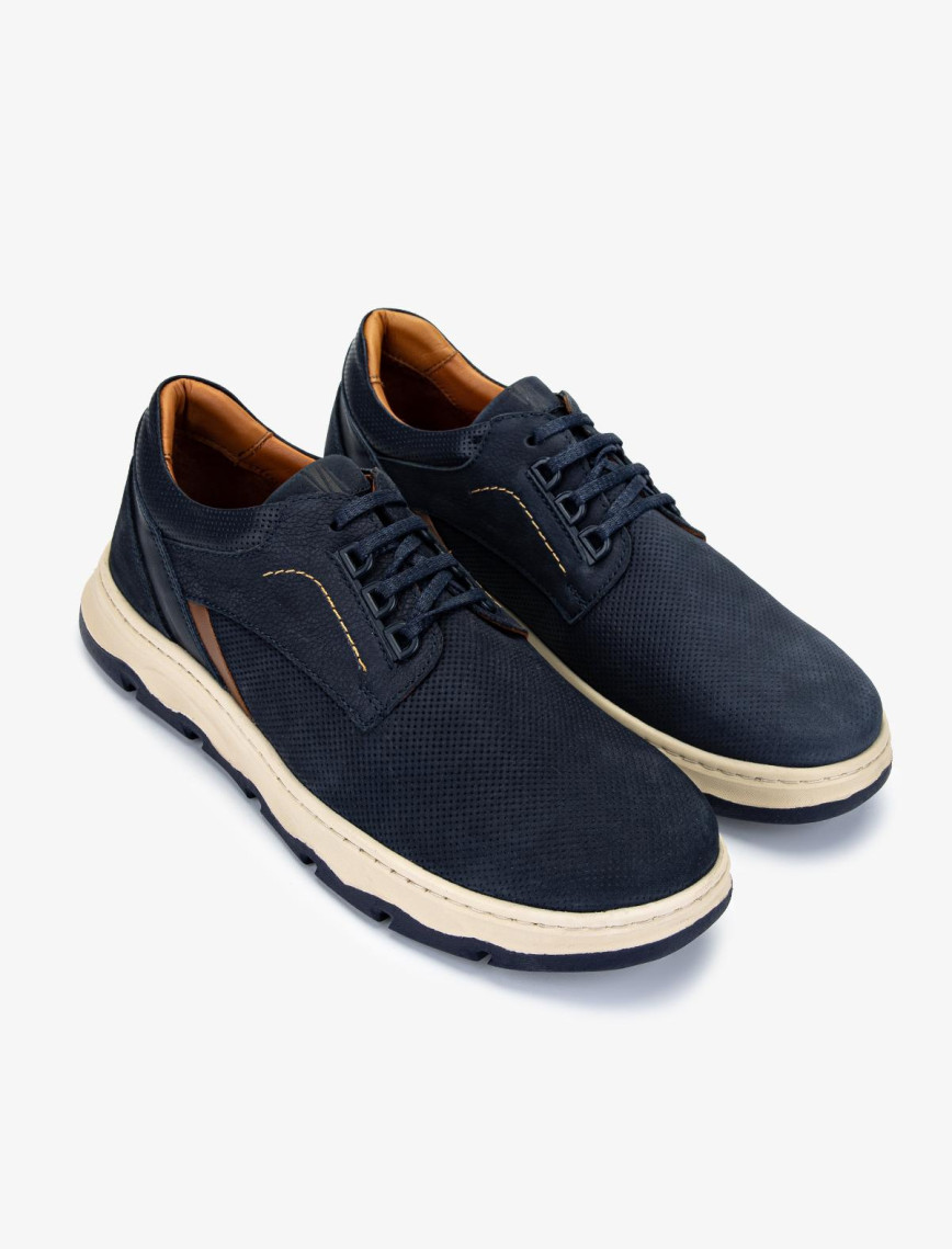 Valmenti Erkek Hakiki Deri Lacivert Nubuk Casual Ayakkabı Valmenti Erkek Hakiki Deri Lacivert Nubuk Casual Ayakkabı