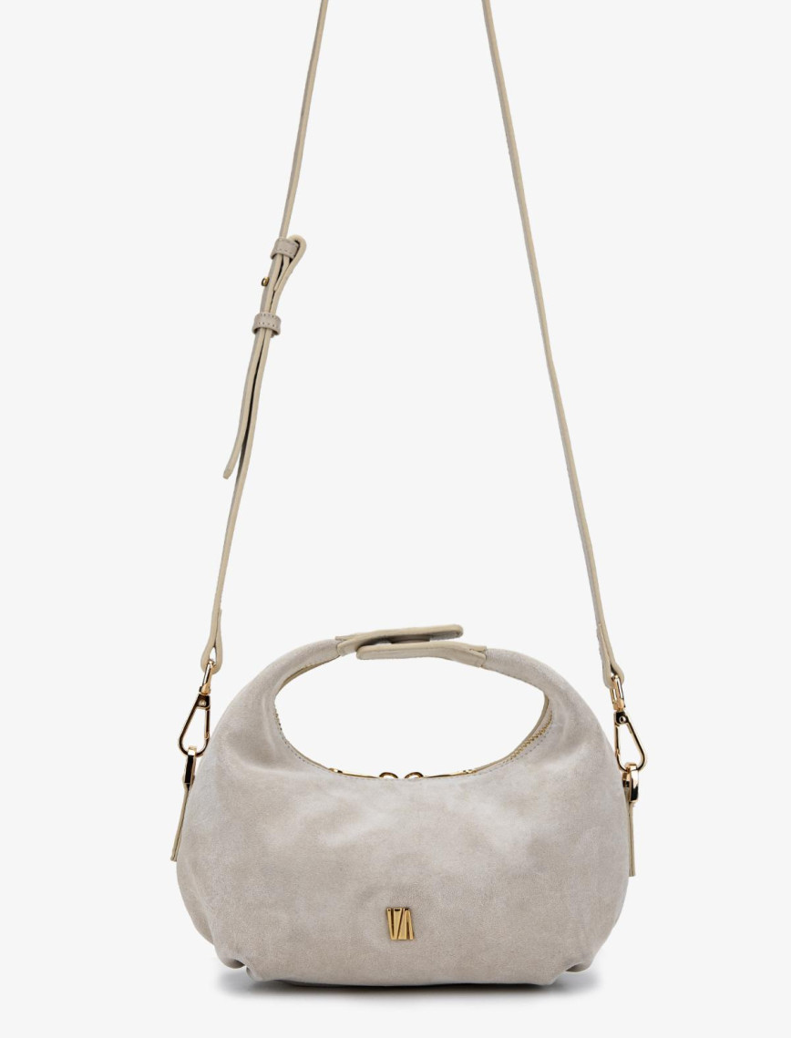 Valmenti Kadın Hakiki Deri Bej Süet El Çantası