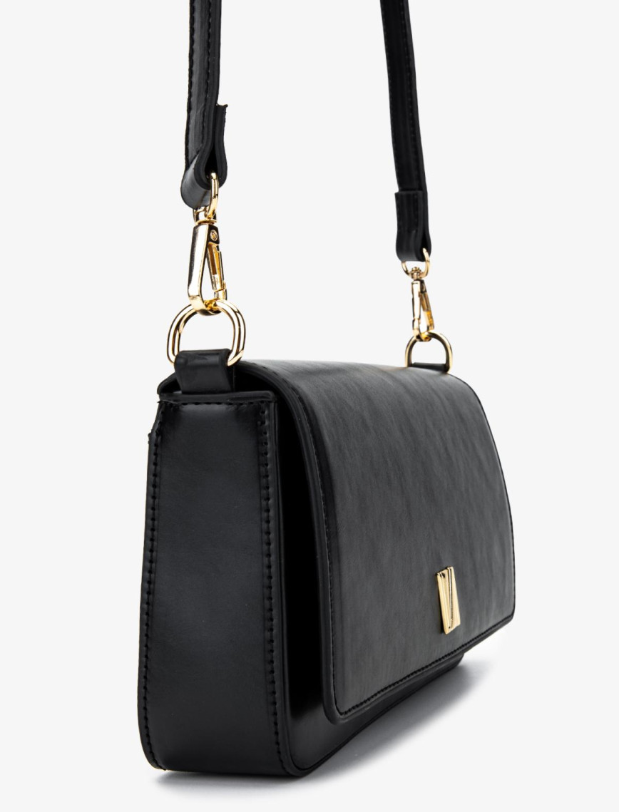 Valmenti Kadın Vegan Siyah Deri Postacı Çanta Valmenti Kadın Vegan Siyah Deri Postacı Çanta