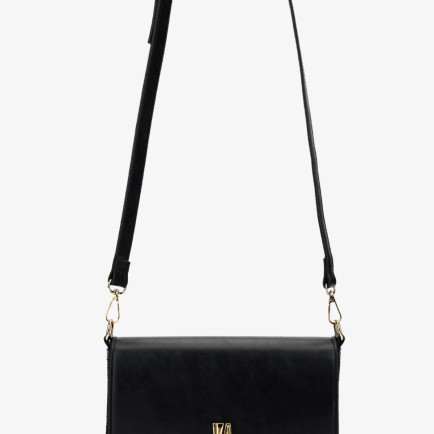 Valmenti Kadın Vegan Siyah Deri Postacı Çanta