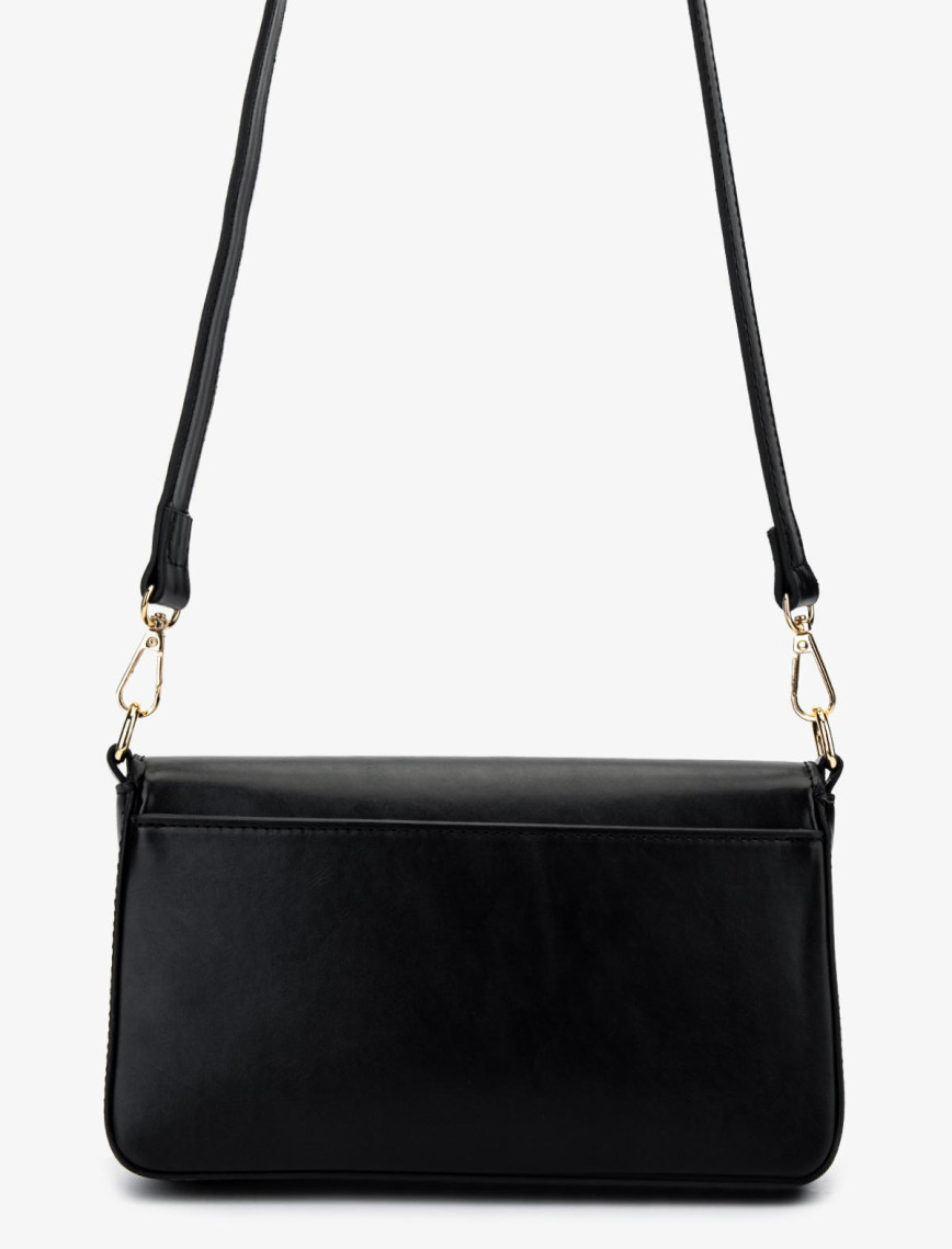 Valmenti Kadın Vegan Siyah Deri Postacı Çanta Valmenti Kadın Vegan Siyah Deri Postacı Çanta