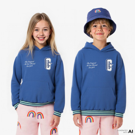 Converse Retro Varsıty Çocuk Lacivert Hoodie Converse Retro Varsıty Çocuk Lacivert Hoodie