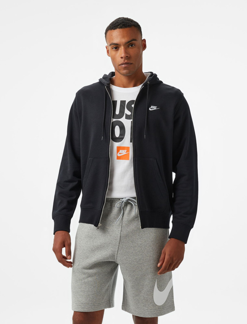 Nike Club Fleece Erkek Siyah Eşofman Üstü Nike Club Fleece Erkek Siyah Eşofman Üstü