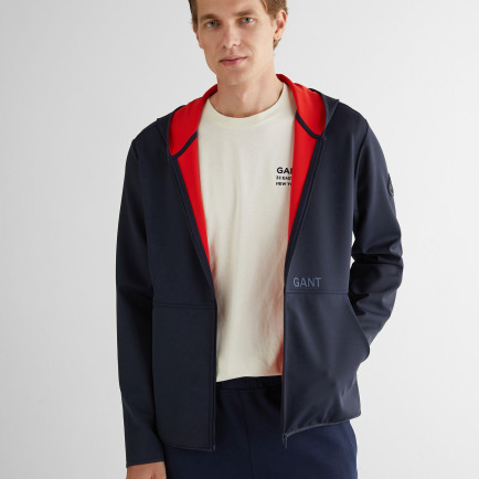 GANT Erkek Lacivert Slim Fit Kapüşonlu Sweatshirt GANT Erkek Lacivert Slim Fit Kapüşonlu Sweatshirt