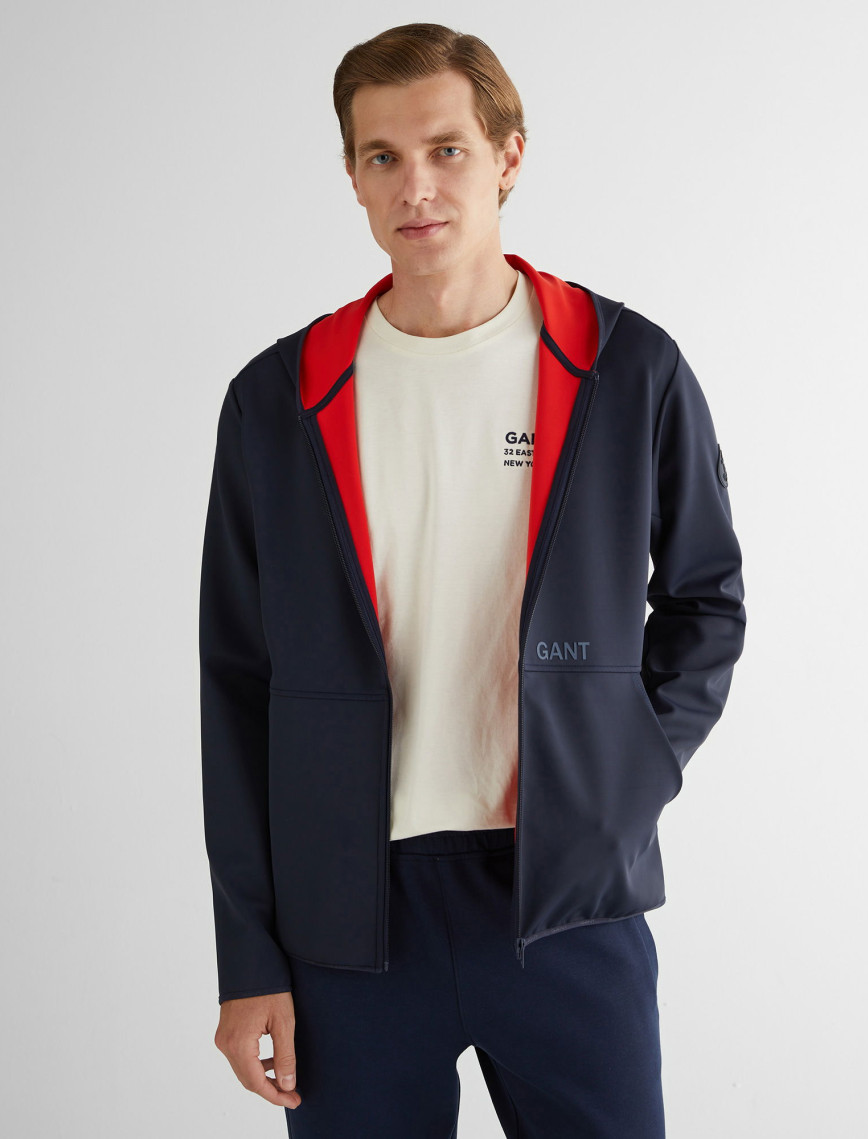 GANT Erkek Lacivert Slim Fit Kapüşonlu Sweatshirt GANT Erkek Lacivert Slim Fit Kapüşonlu Sweatshirt
