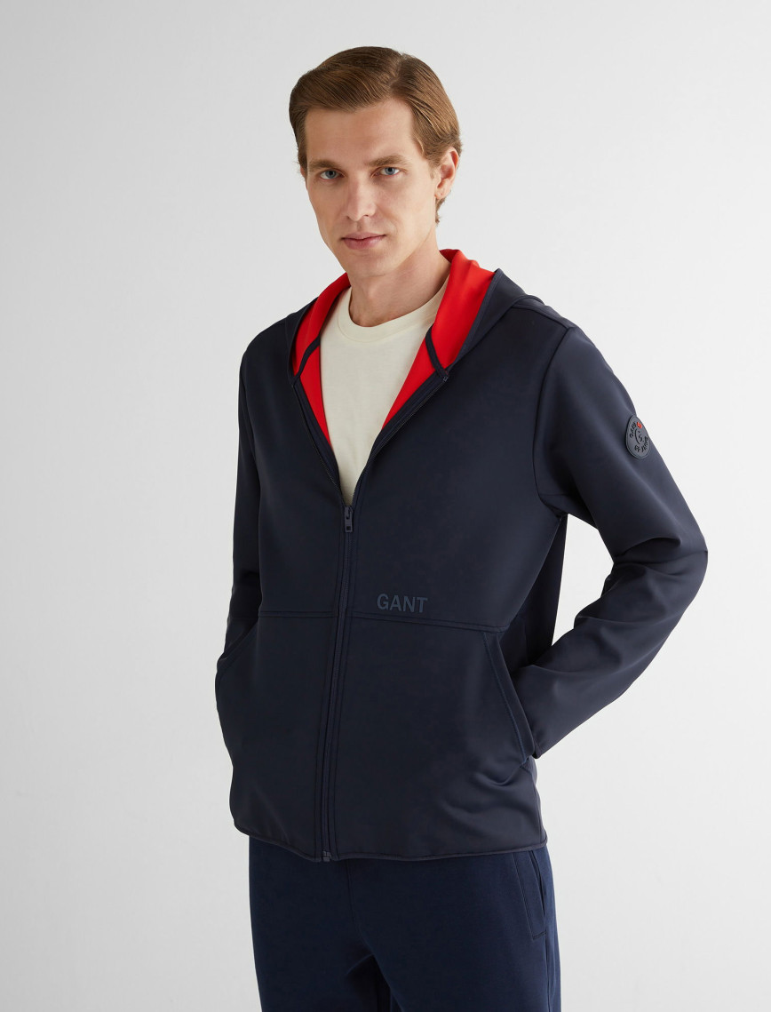 GANT Erkek Lacivert Slim Fit Kapüşonlu Sweatshirt GANT Erkek Lacivert Slim Fit Kapüşonlu Sweatshirt