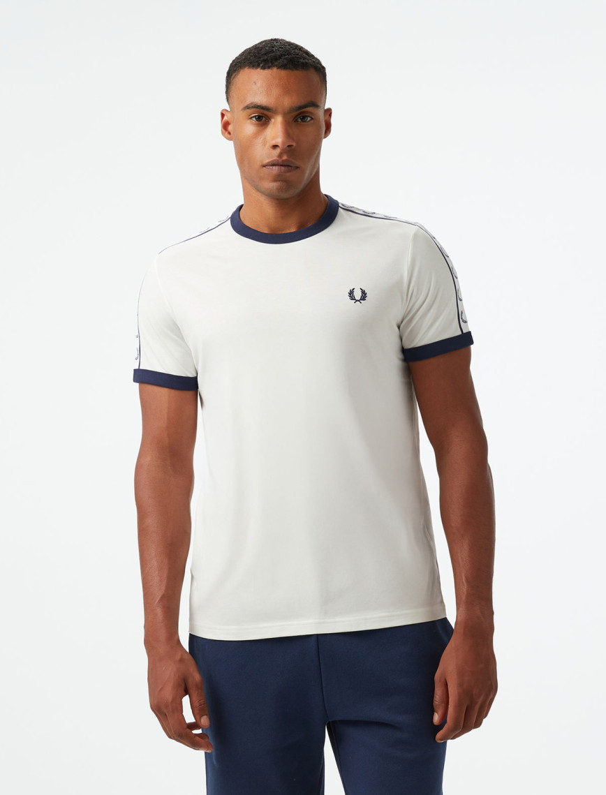 Fred Perry Taped Ringer Erkek Siyah T-Shirt Fred Perry Taped Ringer Erkek Siyah T-Shirt