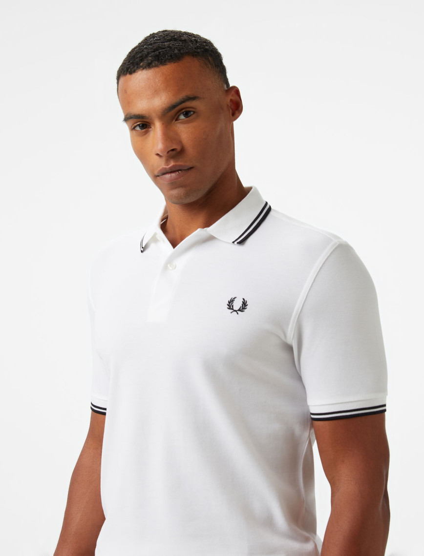 Fred Perry Twin Tipped Erkek Beyaz T-Shirt Fred Perry Twin Tipped Erkek Beyaz T-Shirt