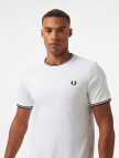 Fred Perry Twin Tipped Erkek Beyaz T-Shirt Fred Perry Twin Tipped Erkek Beyaz T-Shirt