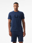 Fred Perry Textured Laurel Wreath Erkek Bej T-Shirt Fred Perry Textured Laurel Wreath Erkek Bej T-Shirt