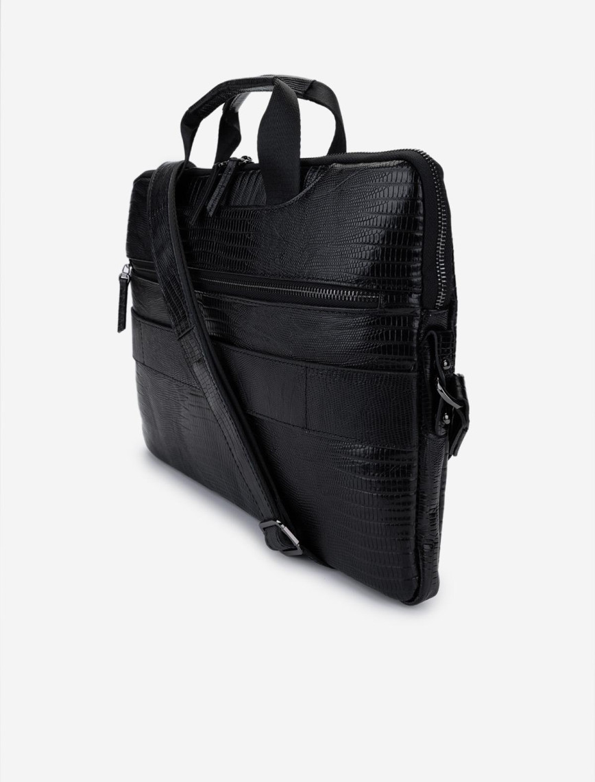 Valmenti Erkek Hakiki Deri Siyah Lazer Evrak Çantası Valmenti Erkek Hakiki Deri Siyah Lazer Evrak Çantası