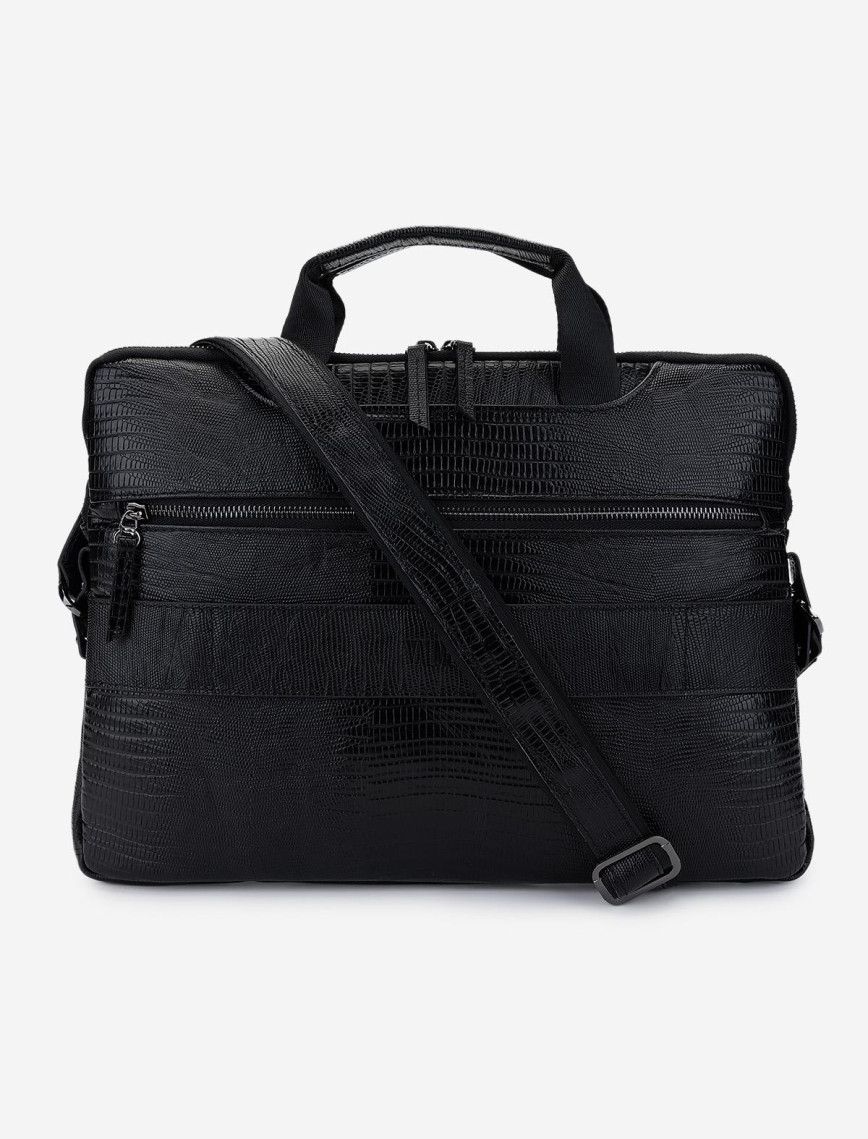 Valmenti Erkek Hakiki Deri Siyah Lazer Evrak Çantası Valmenti Erkek Hakiki Deri Siyah Lazer Evrak Çantası