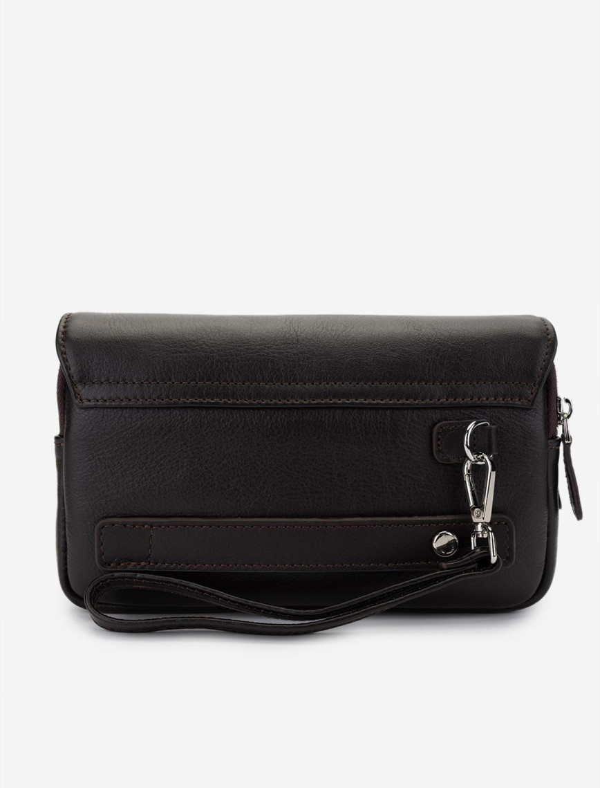 Valmenti Erkek Hakiki Deri Kahverengi El Çantası