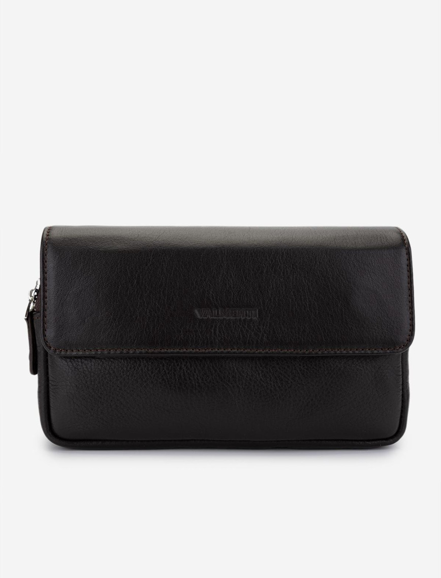 Valmenti Erkek Hakiki Deri Kahverengi El Çantası