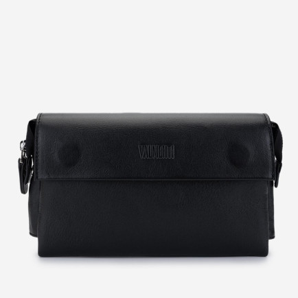 Valmenti Erkek Hakiki Deri Siyah Deri El Çantası