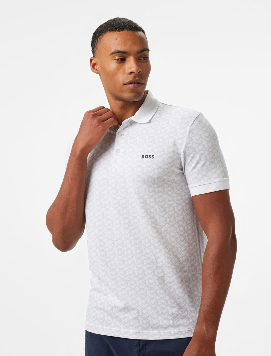 BOSS Paddy Striped Erkek Beyaz Polo BOSS Paddy Striped Erkek Beyaz Polo