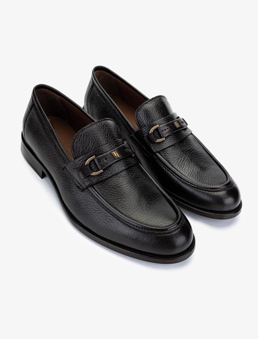 Valmenti Erkek Hakiki Deri Kahverengi Loafer Ayakkabı