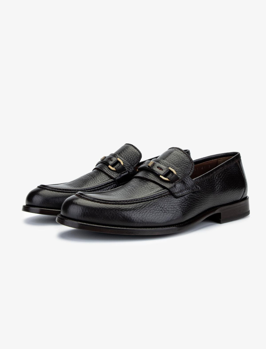 Valmenti Erkek Hakiki Deri Kahverengi Loafer Ayakkabı