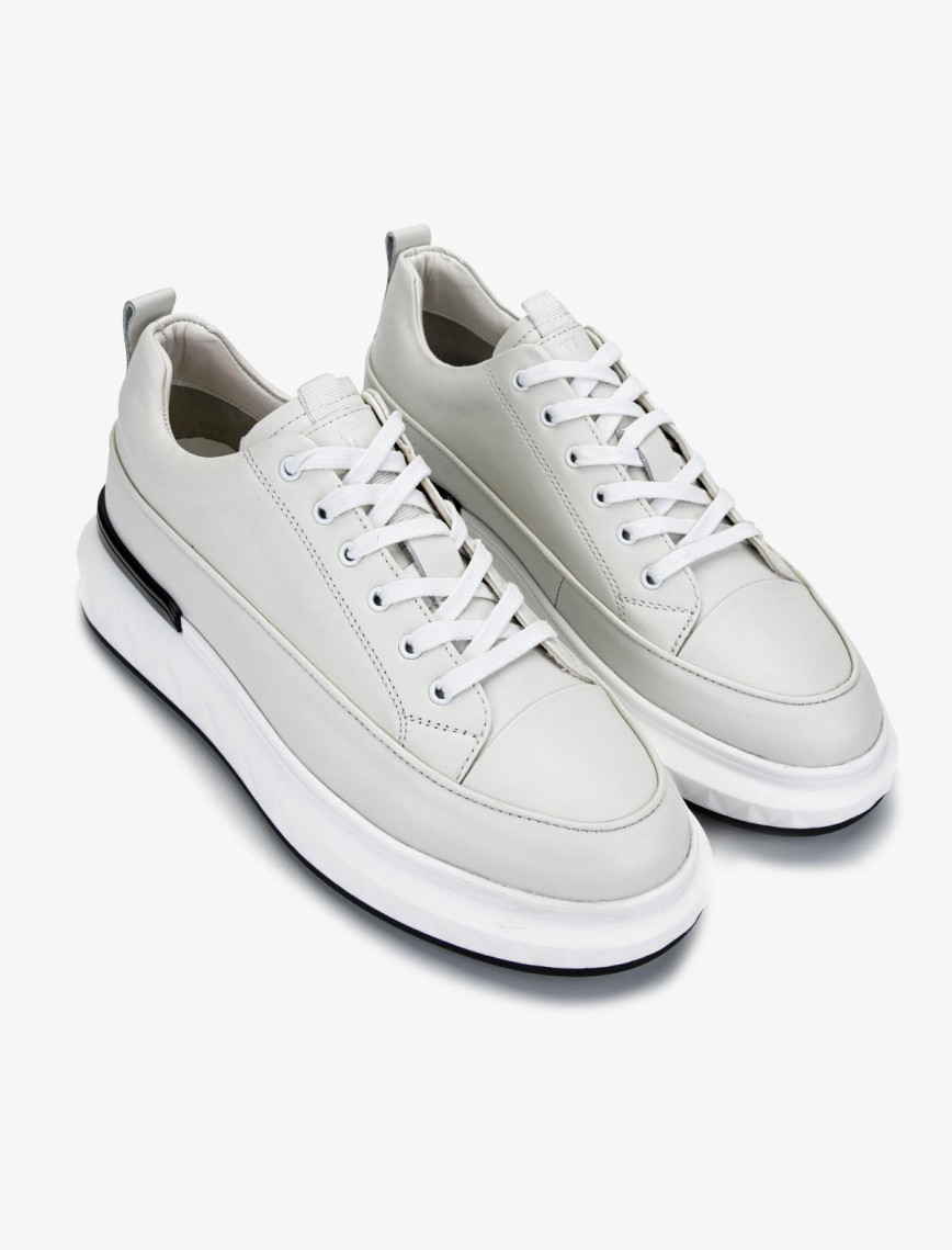 Valmenti Erkek Hakiki Deri Beyaz Casual Ayakkabı