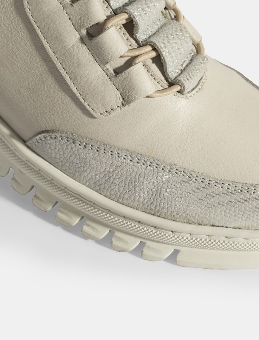 Kadın Beyaz DesaComfort Deri Bağcıklı Günlük Ayakkabı