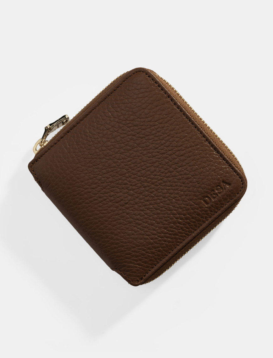 Kadın Kahve Fermuarlı Deri Cüzdan Kadın Kahve Fermuarlı Deri Cüzdan