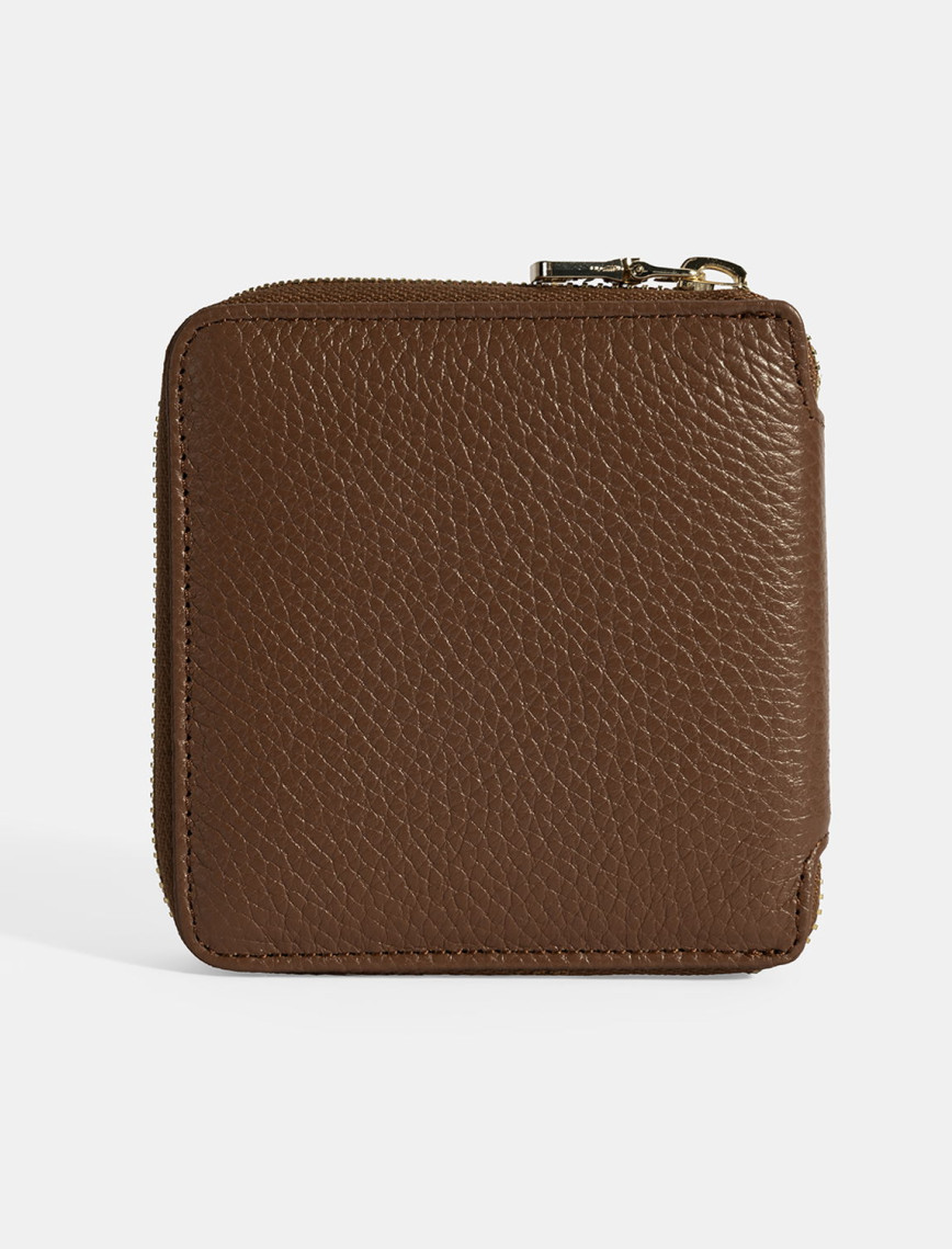 Kadın Kahve Fermuarlı Deri Cüzdan Kadın Kahve Fermuarlı Deri Cüzdan