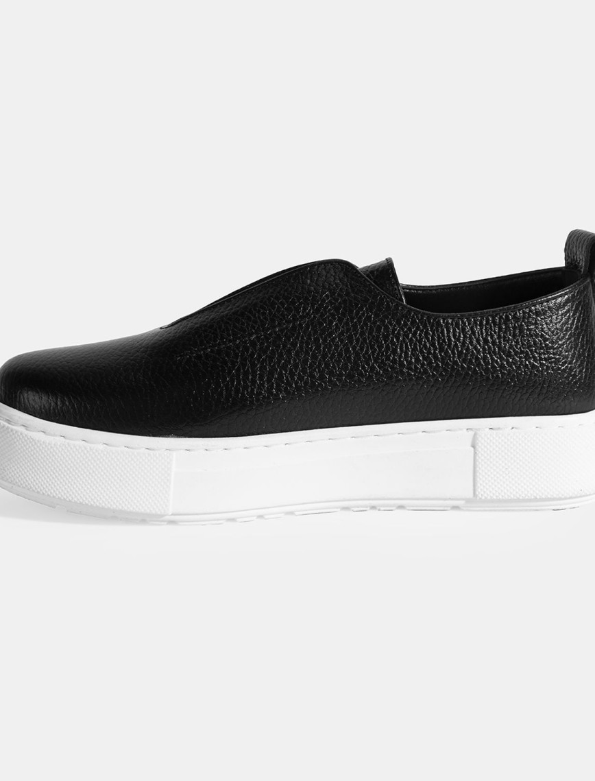 Kadın Siyah Günlük Deri Ayakkabı Kadın Siyah Günlük Deri Ayakkabı