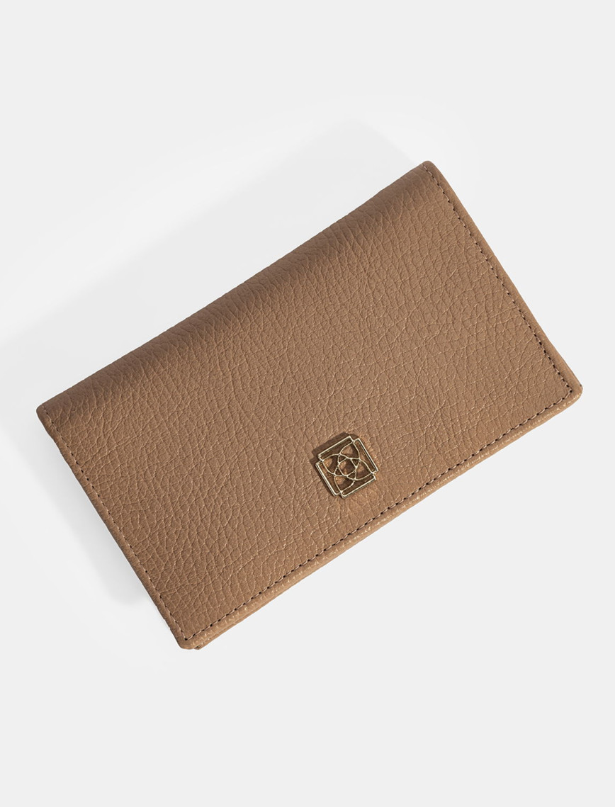 Kadın Koyu Bej Deri Cüzdan Kadın Koyu Bej Deri Cüzdan