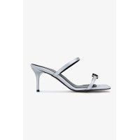 Valmenti Kadın Tekstil Gümüş Topuklu Terlik Valmenti Kadın Tekstil Gümüş Topuklu Terlik