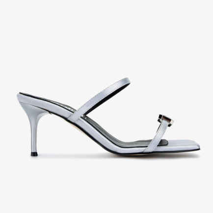 Valmenti Kadın Tekstil Gümüş Topuklu Terlik Valmenti Kadın Tekstil Gümüş Topuklu Terlik