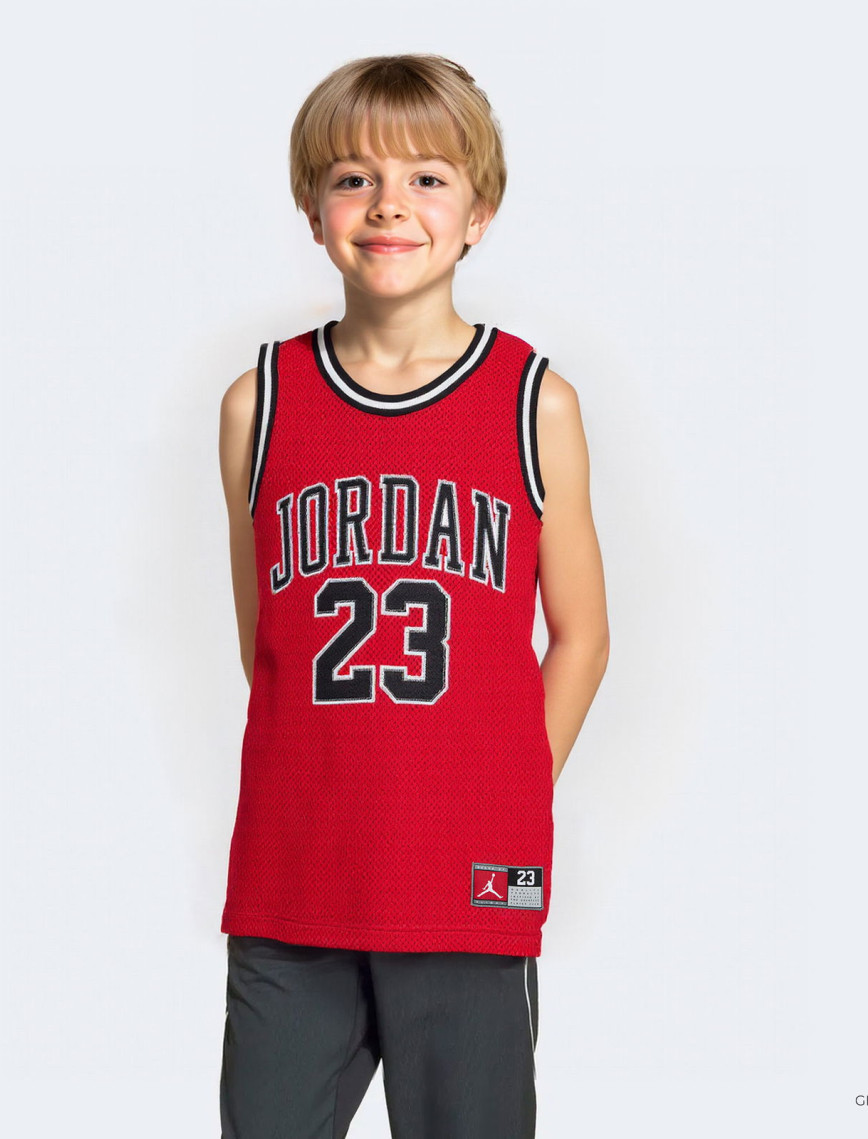 Jordan 23 Jersey Çocuk Kırmızı Kolsuz T-Shirt Jordan 23 Jersey Çocuk Kırmızı Kolsuz T-Shirt