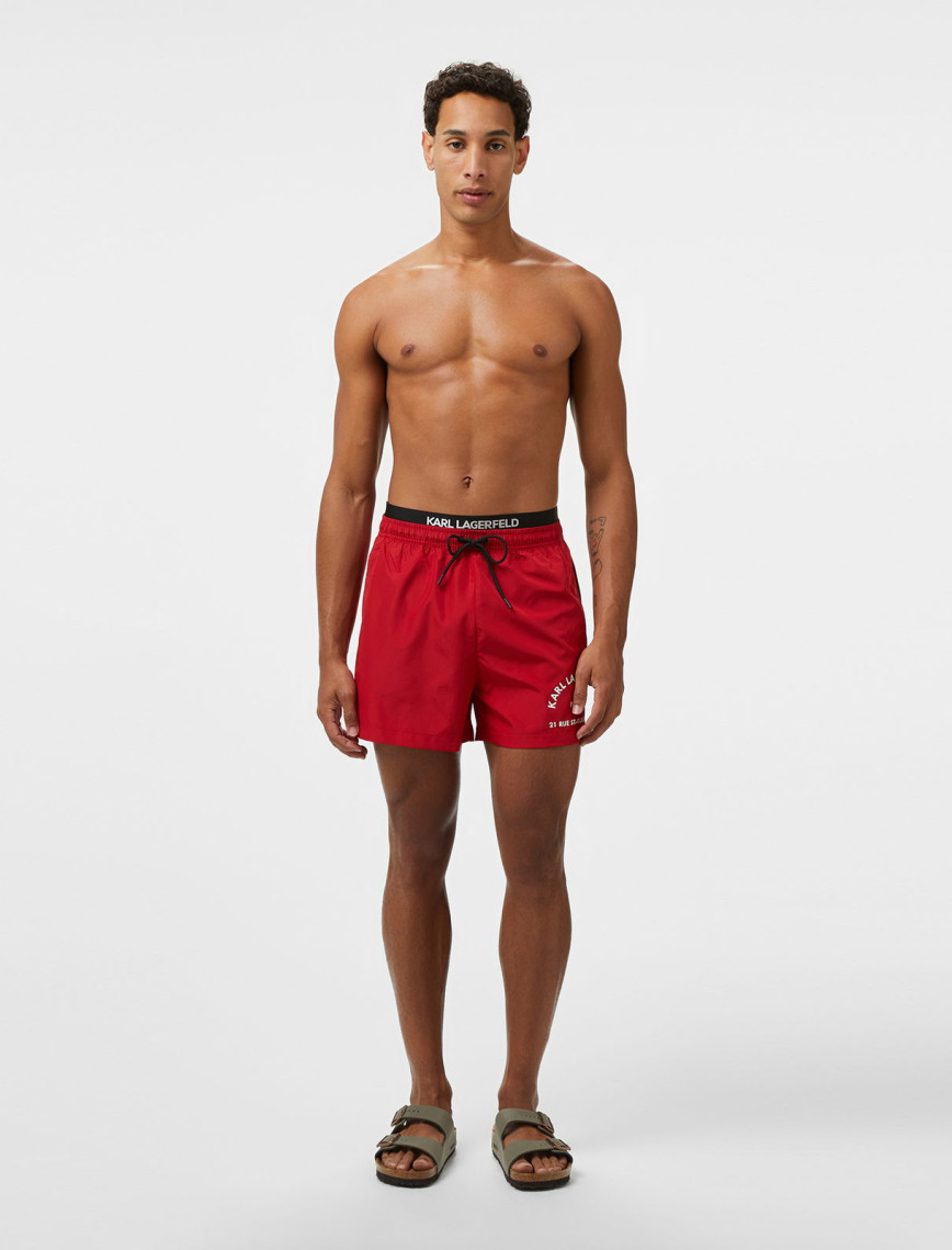 Karl Lagerfeld Erkek Kırmızı Mayo Şort Karl Lagerfeld Erkek Kırmızı Mayo Şort