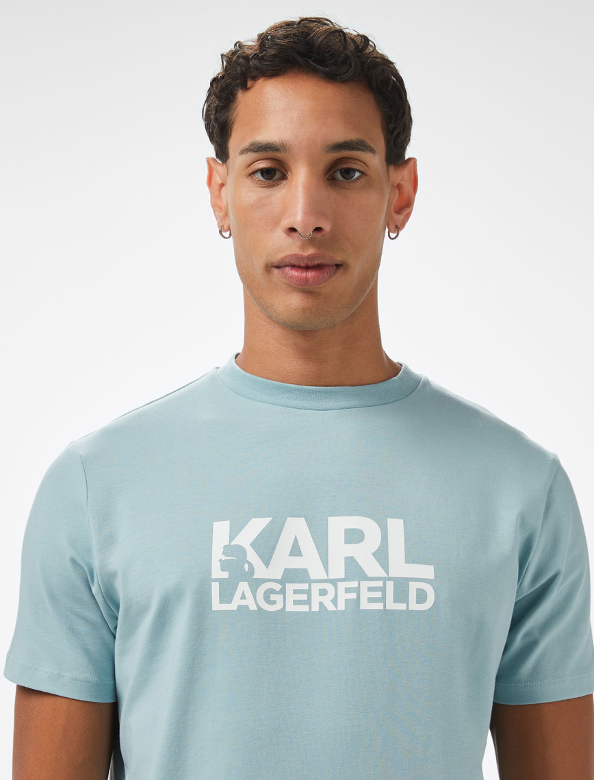 Karl Lagerfeld Erkek Mavi T-Shirt Karl Lagerfeld Erkek Mavi T-Shirt