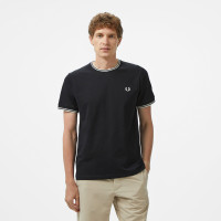 Fred Perry Twin Tipped Erkek Siyah T-Shirt Fred Perry Twin Tipped Erkek Siyah T-Shirt