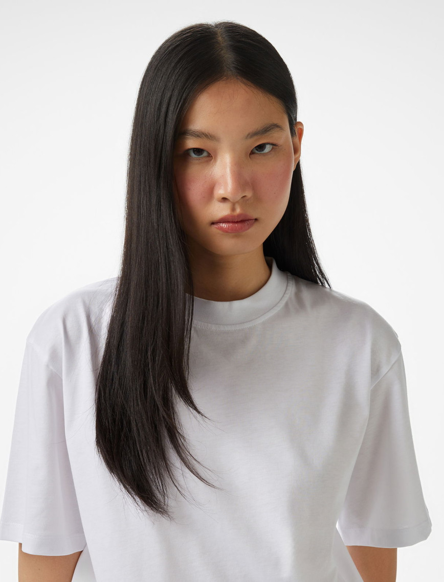 Karl Lagerfeld Kadın Beyaz T-Shirt