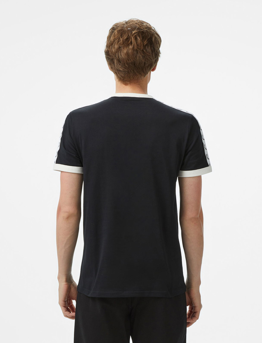 Fred Perry Taped Ringer Erkek Siyah T-Shirt Fred Perry Taped Ringer Erkek Siyah T-Shirt