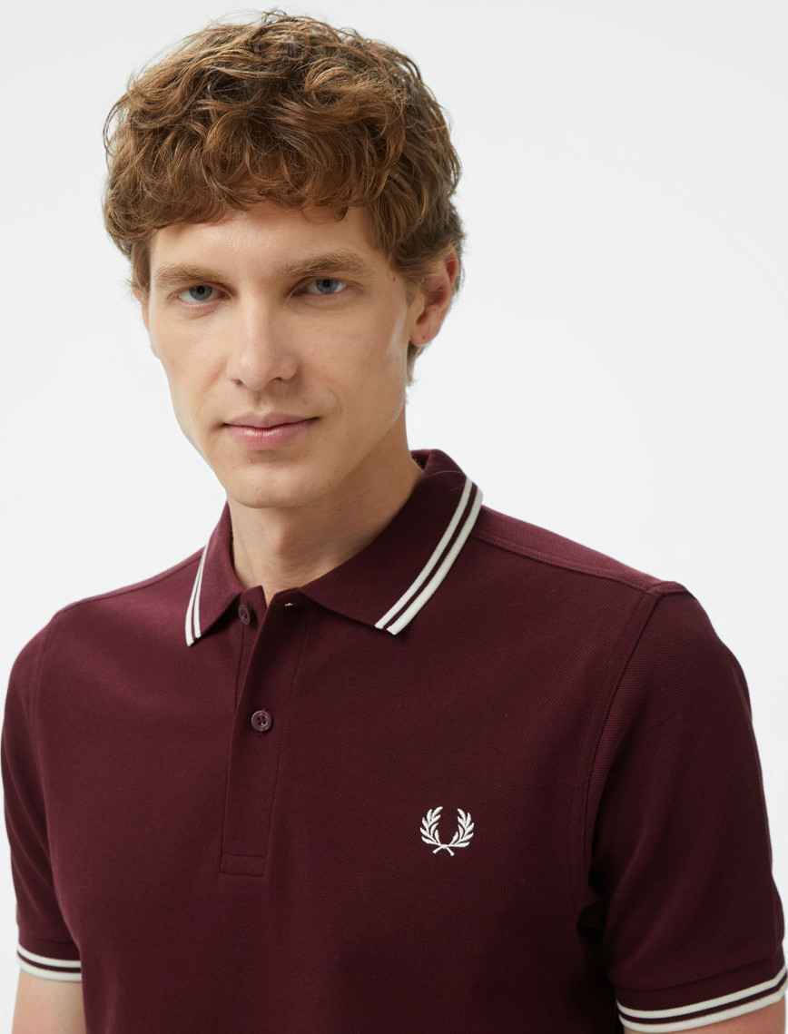 Fred Perry Twin Tipped Erkek Bordo T-Shirt Fred Perry Twin Tipped Erkek Bordo T-Shirt