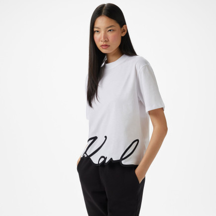 Karl Lagerfeld Kadın Beyaz T-Shirt Karl Lagerfeld Kadın Beyaz T-Shirt